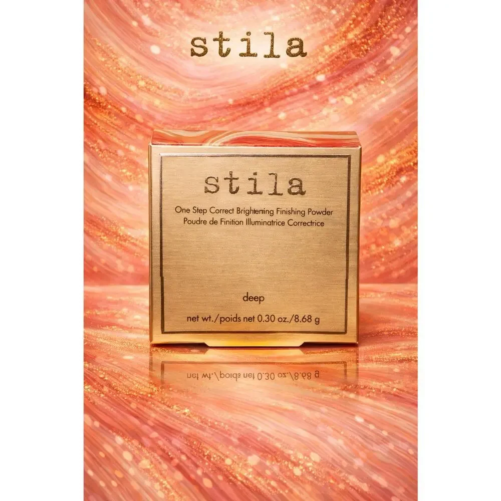 stila - One Step Correct Brightening Finishing Powder - Deep - 0.30 oz/ 8.68 g